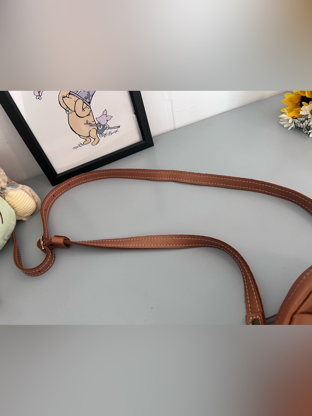 Portland Leather Goods Retired Hava Circle Crossbody Shimmer Copper Leather - Picture 9 of 9